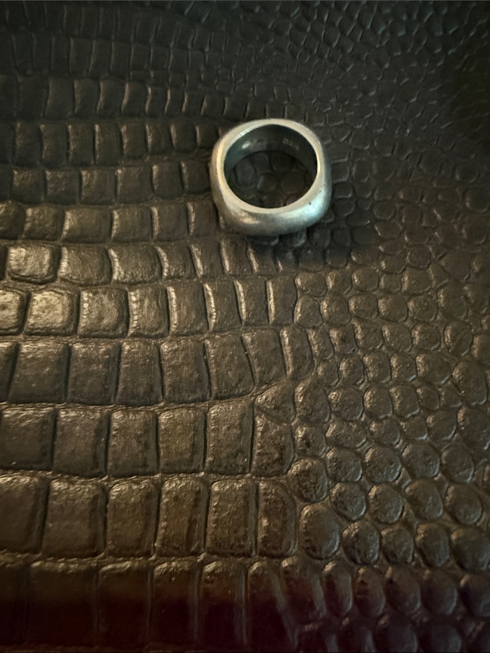 Vintage Gucci 925 Silver Square Ring - Picture 2 of 7